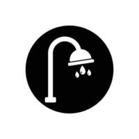 Bathroom shower icon. Rounded Button Style Editable Vector EPS Symbol Illustration.