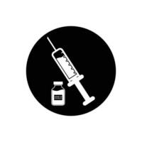 Corona Virus Vaccine Icon. Rounded Button Style Editable Vector EPS Symbol Illustration.