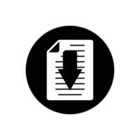File Download Icon. Rounded Button Style Editable Vector EPS Symbol Illustration.