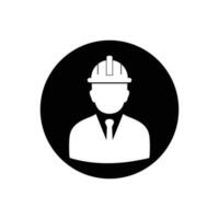 Civil Engineer Icon. Rounded Button Style Editable Vector EPS Symbol Illustration.