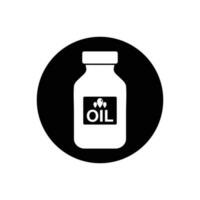 Oil Bottle Icon. Rounded Button Style Editable Vector EPS Symbol Illustration.