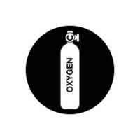 oxígeno cilindro icono. redondeado botón estilo editable vector eps símbolo ilustración.