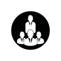 Business Leadership Icon. Rounded Button Style Editable Vector EPS Symbol Illustration.
