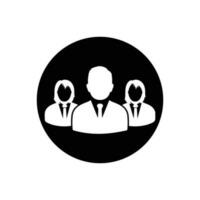 Corporate Business Team Icon. Rounded Button Style Editable Vector EPS Symbol Illustration.