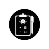 Virus test report icon. Rounded Button Style Editable Vector EPS Symbol Illustration.