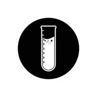 Test tube icon. Rounded Button Style Editable Vector EPS Symbol Illustration.