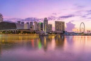 Downtown city skyline  waterfront, cityscape of Singapore photo