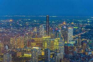 paisaje urbano de céntrico brooklyn horizonte desde Manhattan nuevo York ciudad foto