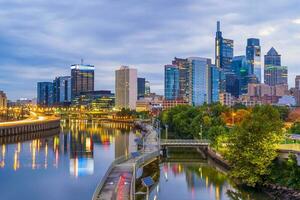 Philadelphia downtown city skyline, cityscape of  Pennsylvania photo