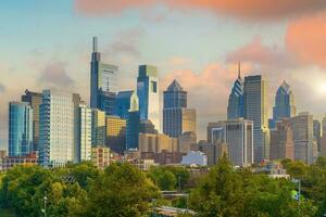 Filadelfia céntrico ciudad horizonte, paisaje urbano de Pensilvania foto