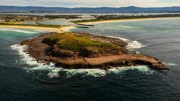 Aerial view or Windang Island, New South Wales Australia photo