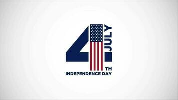 content indépendance journée vidéo animation. 4e de juillet nationale vacances. caractères texte conception métrage video