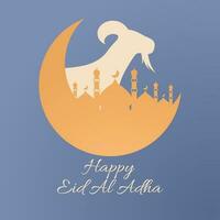 eid al adha greeting card for social media post vector