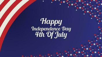 independence day of united state od america with decoration vector