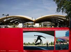 Bologna, Italy, May 7, 2023  Piazza Lucio Dalla, a new covered square for Bologna photo