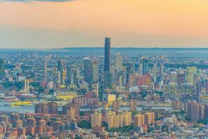 Cityscape of downtown Brooklyn skyline  from Manhattan New York City photo