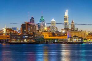 Filadelfia céntrico ciudad horizonte, paisaje urbano de Pensilvania foto