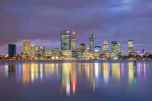 Perth downtown city skyline cityscape of Australia photo