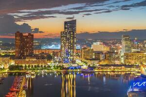 Downtown Baltiimore city skyline cityscape of Maryland photo