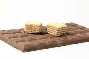 Wafer Biscuit Dark Chocolate Bar photo