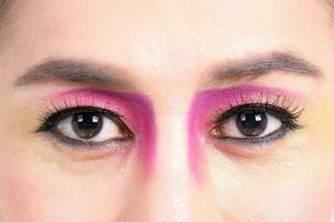 Asian Woman Fashion Makeup eye photo