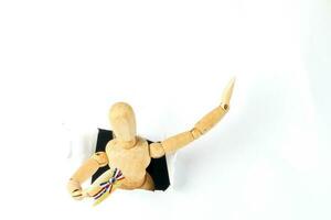 Wooden puppet dummy photo