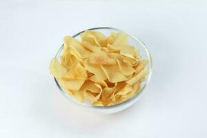 Arrowhead root arrowroot chips traditional for Chinese new year photo