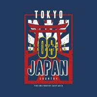 tokyo temple graphic typography, t shirt vector, design fashion, illustration, good for casual style vector