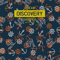 discovery seamless pattern, vector graphic background for print fabric and other use