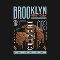 brooklyn nuevo York resumen gráfico, tipografía vector, t camisa diseño ilustración, bueno para Listo imprimir, y otro utilizar vector