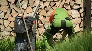 Gardener Taking Care of His Backyard Garden. video