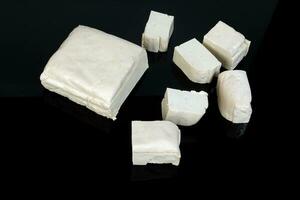Bean curd tofu block soft healthy fresh white vegetable soya protein photo