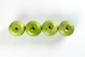 green apple on white background photo
