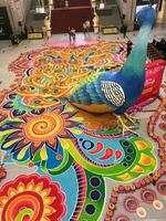 BUKIT BINTANG, MALAYSIA November 1, 2018 the Kolam or rice art for Hindu festival of  Deepavali at Pavilion Mall. Is one of the largest and grandest this year. photo