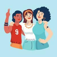 diverse group of women vector