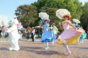 LANTAU ISLAND, HONG KONG- APRIL 05, 2017 - Hong Kong Disneyland is a theme park located on reclaimed land in Penny's Bay. photo