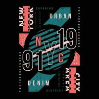 new york city urban street, graphic design, typography vector illustration, modern style, for print t shirt