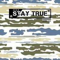 stay true lettering seamless pattern, vector army theme graphic background for print fabric and other use