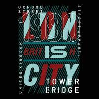 Londres británico ciudad resumen gráfico, tipografía vector, t camisa diseño ilustración, bueno para Listo imprimir, y otro utilizar vector