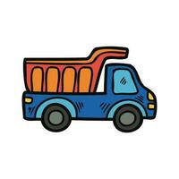 isolate truck illustration toy vector