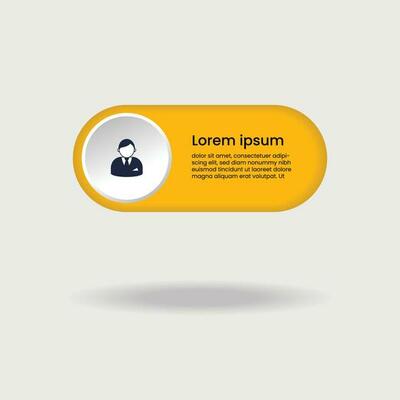 business infographic yellow text box and business plan icon design
