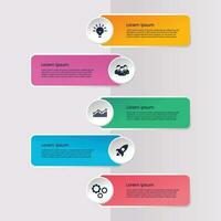 business infographic text box and business mission plan flat icon design vector