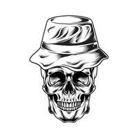 HEAD SKULL HUMAN BLACK AND WHITE vector