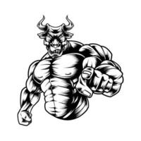 ANIMAL FITNESS BLACK AND WHITE vector