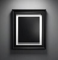 Mock up frame with minimal decor close up in home interior background. . photo