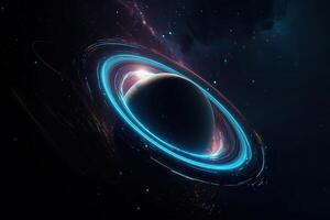 close up Space scene with planets, stars and galaxies. Space galaxy background with planet and asteroids. . photo