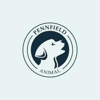 Pennfield Dog Simple Logo vector