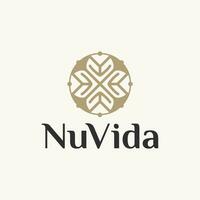 nuvida sencillo logo lujo naturaleza vector