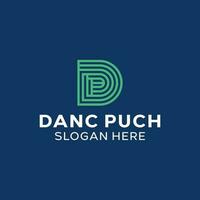 Letter DP PD Simple Modern Logo vector