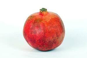 Pomegranate fruit white background photo